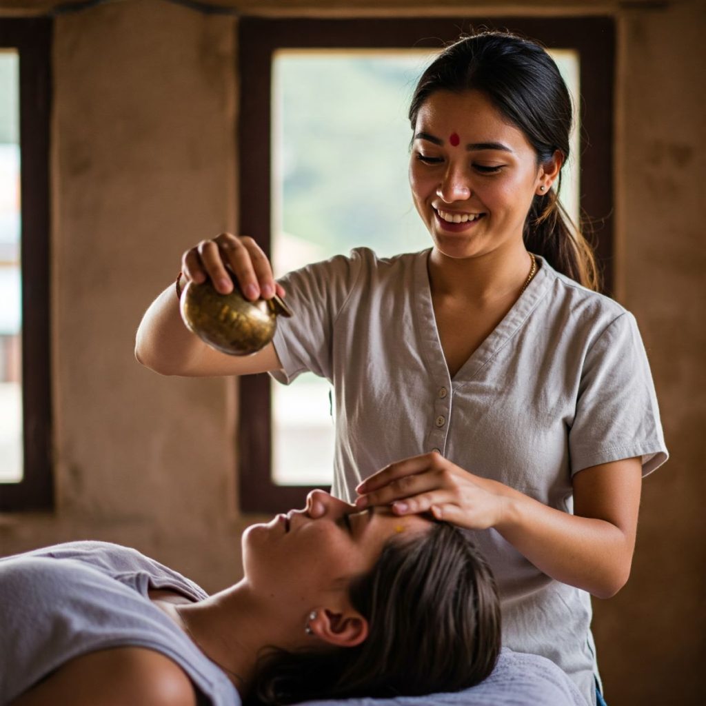Shirodhara Therapy at Holistic Universal Hospital